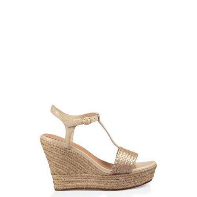 UGG Fitchie II voor Dames in Soft Gold, maat 40 | Leder