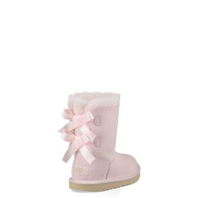 UGG Bailey Bow II Classic Laarzen voor Peuters in Seashell Pink, maat 23.5 | Shearling