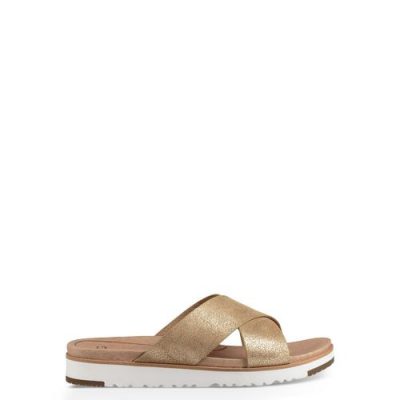 UGG Kari Metallic voor Dames in Gold, maat 42 | Suede