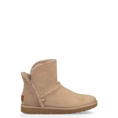 UGG Luxe Spill Seam Mini Classic Laarzen voor Dames in Fawn, maat 41 | Shearling