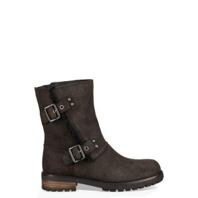 UGG Niels II Casuallaarzen voor Dames in Black, maat 38 | Leder
