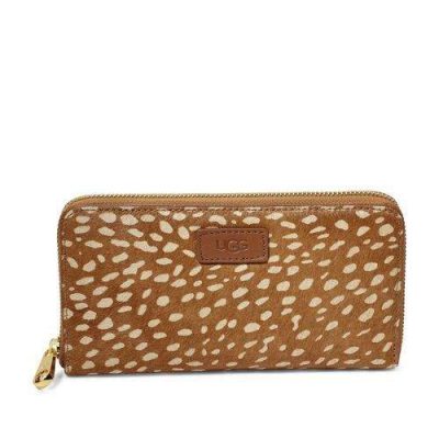 UGG Honey Zip Arnd Idyllwild Handtassen voor Dames in Chestnut, maat OS | Cow Hair