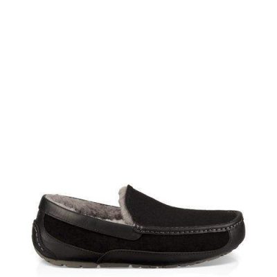 UGG Ascot Pantoffels voor Heren in Black, maat 40 | Leder