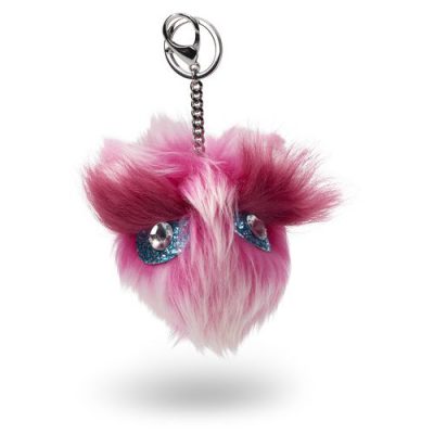 UGG Pinkipuff Sleutelhangers voor Peuters in Pink Azalea, maat OS | Shearling