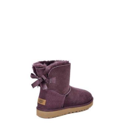 UGG Mini Bailey Bow II Laarzen voor Dames in Port, maat 37 | Shearling