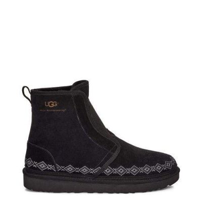 UGG Riki White Mountaineering Casuallaarzen voor Heren in Black, maat 49.5 | Suede