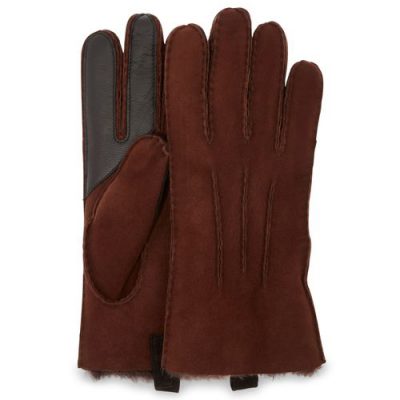UGG Sheepskin 3PT Handschoenen voor Heren in Chocolate, maat M | Shearling