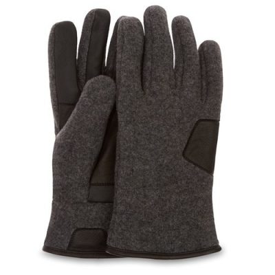 UGG Fabric and Leather Handschoenen voor Heren in Charcoal, maat M | Leder