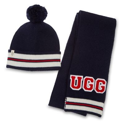 UGG Boys Varsity Knit Set voor Kinderen in Navy Multi, maat 4/6 Jaar | Breien