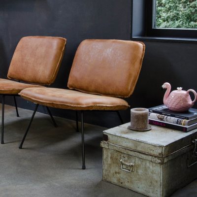 Shabbies Fauteuil caramba cognac - walnut