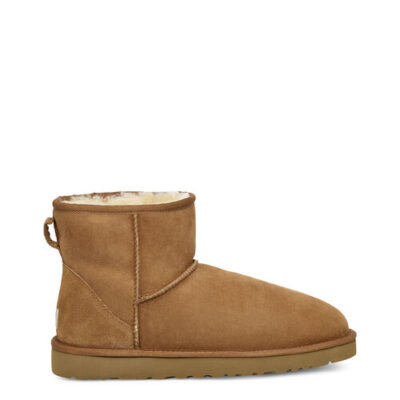 UGG Classic Mini Laarzen voor Heren in Chestnut, maat 42 | Leder/Shearling/Suede