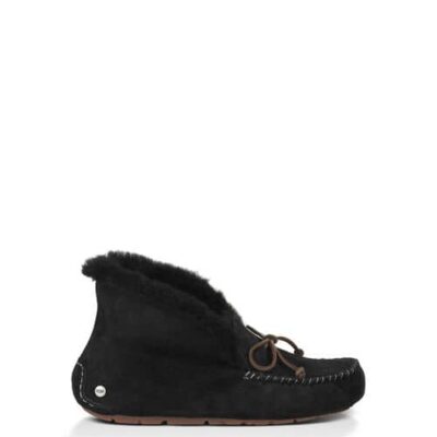 UGG Alena Pantoffels voor Dames in Black, maat 36 | Leder/Suede