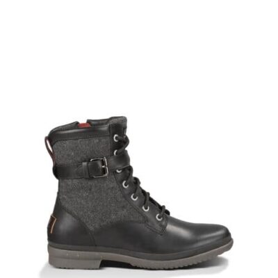 UGG Kesey Casuallaarzen voor Dames in Black, maat 37 | Leder