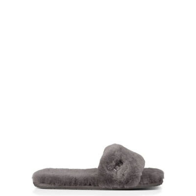UGG Fluff Slide Sandalen voor Dames in Quartz, maat 39 | Shearling