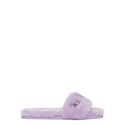 UGG Fluff Slide Sandalen voor Dames in Lilac Bloom, maat 41 | Shearling