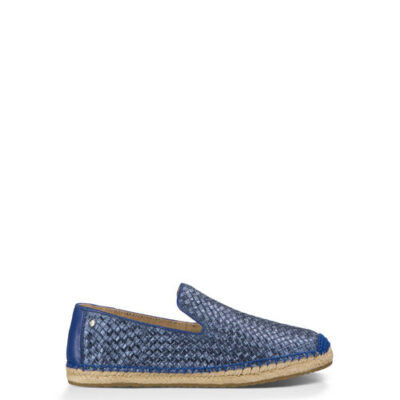 UGG Sandrinne Metallic Basket voor Dames in Racing Stripe Blue, maat 40 | Jute/Leder/Rubber