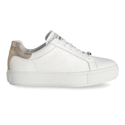 Shabbies Sneaker glad leer wit goud