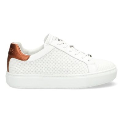 Shabbies Sneaker geperforeerd glad leer wit