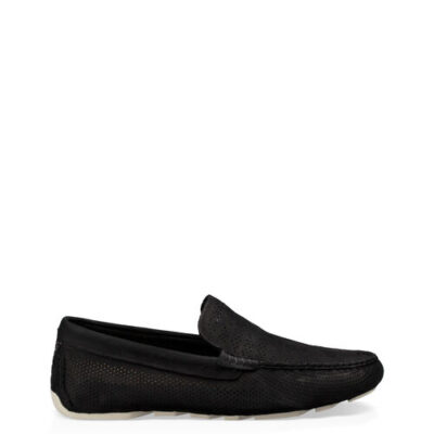 UGG Henrick Stripe Perf Loafers voor Heren in Black, maat 44 | Leder