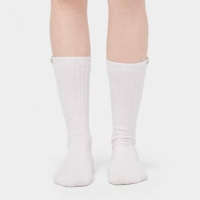 UGG Rib Knit Slouchy Crew Sock voor Dames in Seashell Pink, maat OS | Polyester