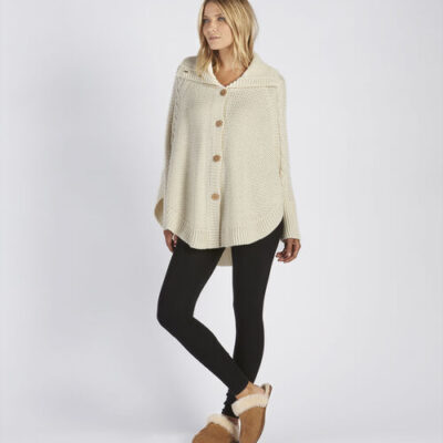 UGG Maribeth Cape voor Dames in Cream Heather, maat XS/S