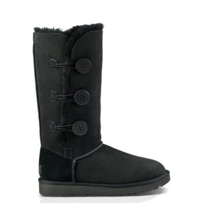 UGG Bailey Button Triplet II Classic Laarzen voor Dames in Black, maat 38 | Shearling