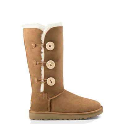 UGG Bailey Button Triplet II Classic Laarzen voor Dames in Chestnut, maat 40 | Shearling