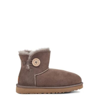 UGG Mini Bailey Button II Laarzen voor Dames in Mole, maat 37 | Shearling