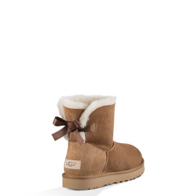 UGG Mini Bailey Bow II Laarzen voor Dames in Chestnut, maat 39 | Shearling