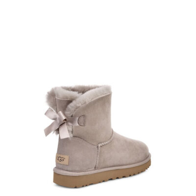 UGG Mini Bailey Bow II Laarzen voor Dames in Oyster, maat 41 | Shearling