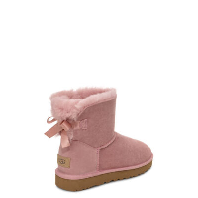 UGG Mini Bailey Bow II Laarzen voor Dames in Pink Crystal, maat 39 | Shearling