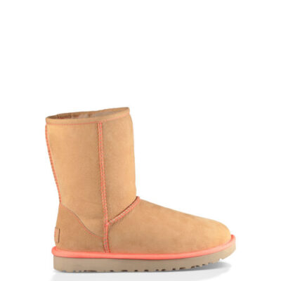 UGG Classic Short II Neon voor Dames in Soft Ochre, maat 43 | Shearling
