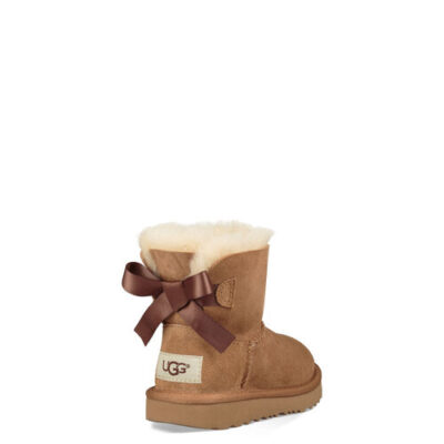 UGG Mini Bailey Bow II Laarzen voor Peuters in Chestnut, maat 28.5 | Shearling
