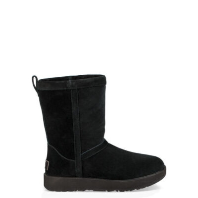 UGG Classic Short Waterproof Laarzen voor Dames in Black, maat 37 | Shearling