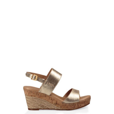UGG Elena Metallic voor Dames in Gold, maat 37 | Leder