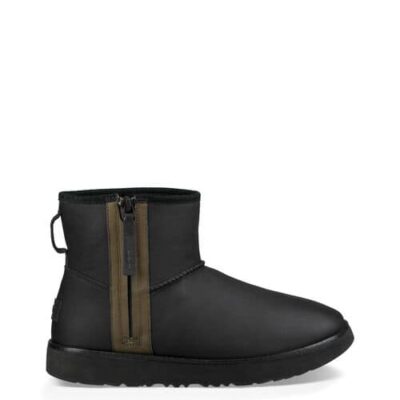 UGG Classic Mini Zip Waterproof Laarzen voor Heren in Black, maat 51 | Suede