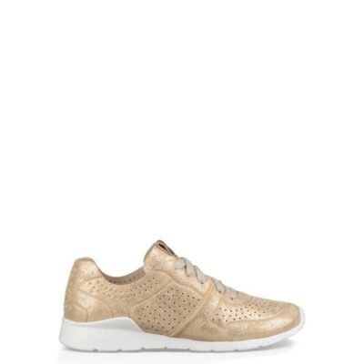 UGG Tye Stardust Sneaker voor Dames in Gold, maat 37 | Suede/Leder