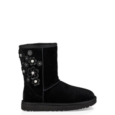 UGG Classic Short Petal voor Dames in Black, maat 37 | Suede