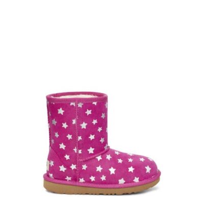 UGG Classic Short II Stars Laarzen voor Kinderen in Fuchsia, maat 32.5 | Shearling