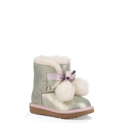 UGG Gita Metallic Classic Laarzen voor Peuters in Gold, maat 25 | Leder/Shearling