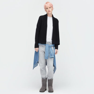UGG Omboord sjaalvest voor Dames in Black, maat S | Katoenmix