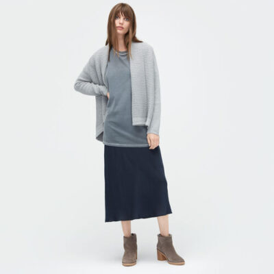 UGG Omboord sjaalvest voor Dames in Grey, maat L | Katoenmix