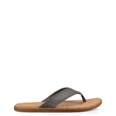 UGG Seaside Flip voor Heren in Seal, maat 49.5 | Leder