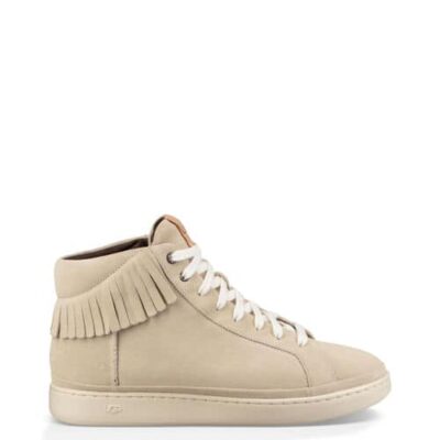 UGG Cali Sneaker High Fringe voor Heren in White Cap, maat 45 | Suede