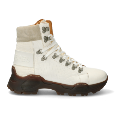 Shabbies Hiker hoge veterschoen off-white