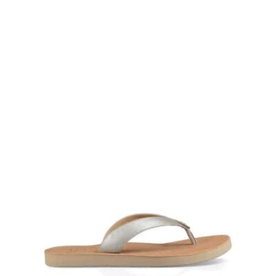 UGG Tawney Metallic Sandalen voor Dames in Silver, maat 36 | Leder
