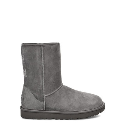 UGG Classic Short Crystal Bow Boot voor Dames in Grey, maat 41 | Leder