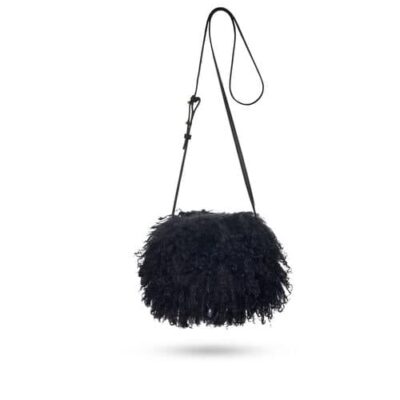 UGG Mongolian Pom Pom Cross body Tassen voor Dames in Black, maat OS | Shearling