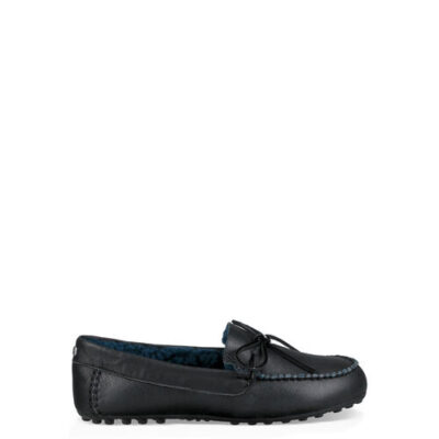 UGG Deluxe Loafer voor Dames in Black, maat 37 | Leder