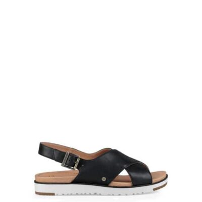 UGG Kamile Sandalen voor Dames in Black, maat 36 | Leder